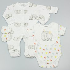 C12085: Baby Unisex Bear 5 Piece Net Bag Gift Set (0-9 Months)